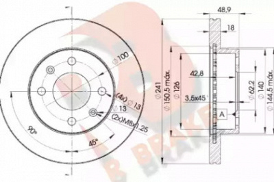R BRAKE 78rbd27500 -  Тормозной диск